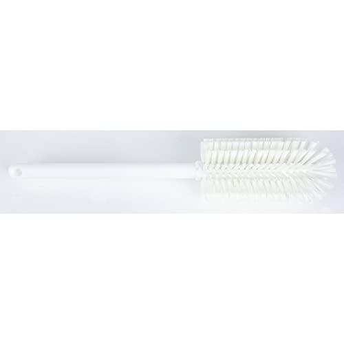 Image of SPARTA Large Water Bottle Brush Ideal for Wide-Mouth Jars, Bottles and Tumblers, Dishwashing Tool with Handle for Home and Commercial Kitchens, Plastic, 16 Inches, White