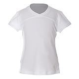 SOFIBELLA UV Colors Girls Short Sleeve Tennis Shirt White Large