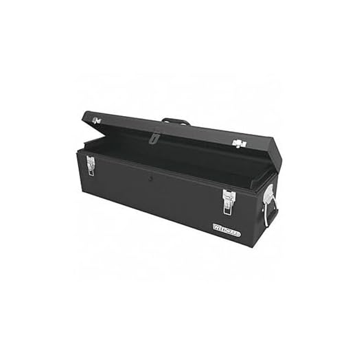 Westward Steel Portable Tool Box, 9" Overall Height, 30" Overall Width, 8" Overall Depth, Black - 1 Each