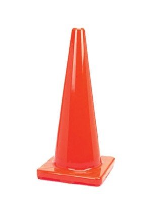 (6 Cones) CJ Safety 28  Orange PVC Traffic Safety Cones - No Reflective Collars (6 Cones)