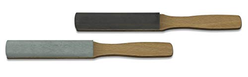 A Pedra das Meigas 21203 Juego iberos PULIR 6000 grs/AFINAR 120 g Herramienta para Caza, Pesca, Camping, Outdoor, Supervivencia y Bushcraft + Portabotellas de regalo Cover