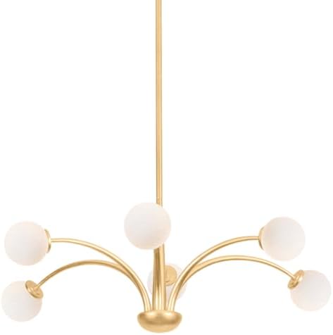 Troy Lighting F2639-VGL Orinda - 6 Light Chandelier 13.75 inches Tall and 38.75 inches Wide - Vintage Gold Leaf Finish
