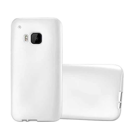 Cadorabo skal för HTC One M9 – mobiltelefonfodral av TPU silikon i matt metallisk design – silikonskal skyddsfodral Ultra Slim Soft Back Cover Case Bumper, HTC One M9, Metalliskt silver