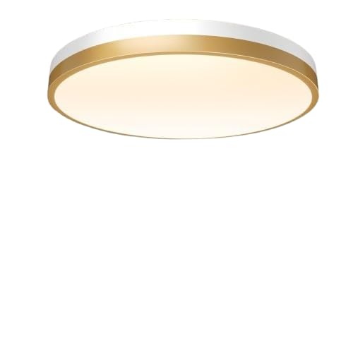 prolux 35w led ceiling light 18-inch flush mount with remote control & night light, 9690k adjustable color temperature, modern white gold fixture for bedroom, kitchen, living room|size-45cm