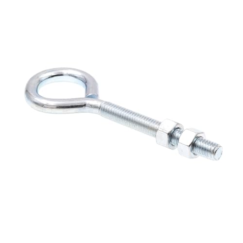 Prime-Line 9066839 Eye Bolts with Nuts, 3/8 in.-16 X 5 in., Zinc Plated Steel (20 Pack)