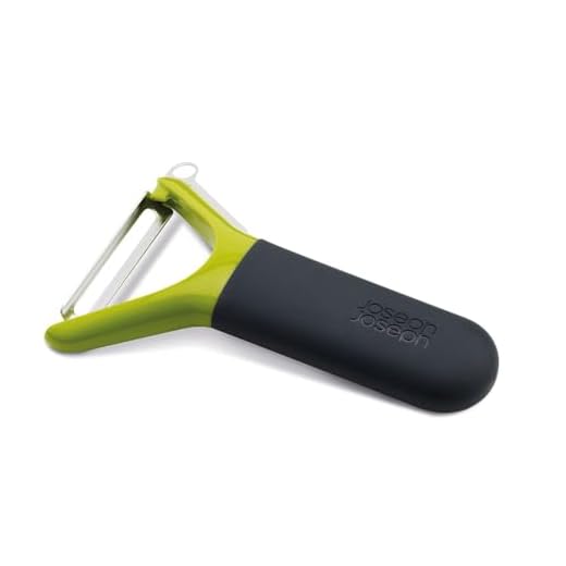 Joseph Joseph Y Shaped Stainless Steel Peeler, Vegetable peeling, Potato eye remover & scraping blade, Dishwasher safe - Green, 24