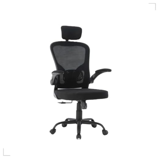 Cadeira de Escritório Ergonômica Preta com Encosto em Mesh, Apoio Lombar Ajustável, Braços Retráteis e Assento em Espuma de Alta Densidade – Suporta até 200 kg