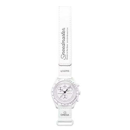 Image of Swatch BIOCERAMIC MISSION TO THE MOONPHASE - FULL MOON - SO33W700 WHITE, White, strap