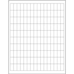 0.5 x 1 in. White Rectangle Laser Labels - Pack of 16000