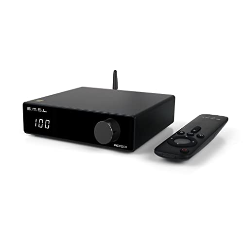 SMSL AO100 Bluetooth 5.0 Klasse D Leistungsverstärker MA12070 70W×70W Stereo Verstärker Bluetooth/RCA zu Lautsprecher Amp SW Preoutput 2.1 System Subwoofer Verstärker mit Fernbedienung Cover