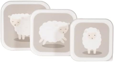 Sass & Belle Louie Lamb Lunch Boxes - Set of 3