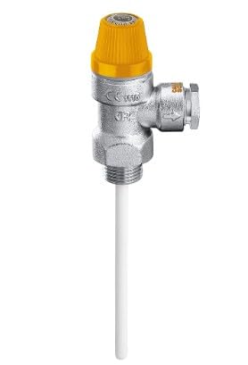 Valvola di sicurezza combinata temperatura e pressione per impianti solari 1/2" M (10 BAR)