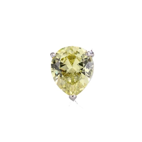 925 Sterling Silver Shining Yellow diamond ring in the shape of a water drop Wedding ring Engagement ring CZ ring Emerald cut rings Diamond Rings Women jewelry rings statement