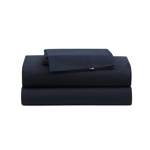 Tommy Hilfiger - Sábanas de Cama King, Ropa de Cama de algodón Que Absorbe la Humedad con Funda de Almohada a Juego, Juego de Cama Ligero, Bolsillos Profundos, Certificado Oeko-Tex (Performance