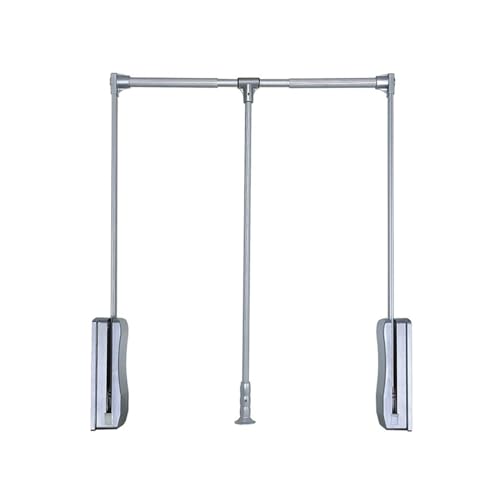 Tringle de penderie extensible en aluminium et cintre relevable réglable