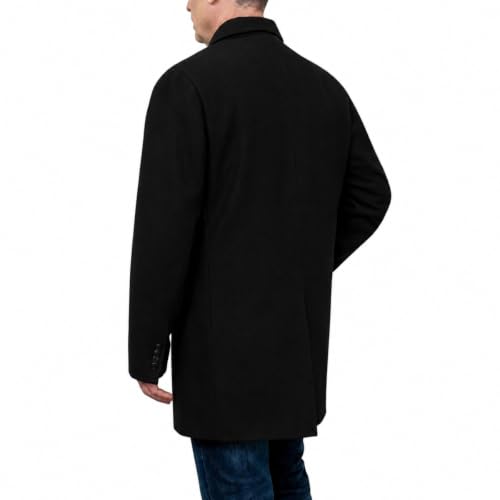 Image of LONDON FOG Men's Top Coat - Classic Fit Winter Coat, Signature Wool-Blend Men's Overcoat, (Regular & Big-Tall Sizes)