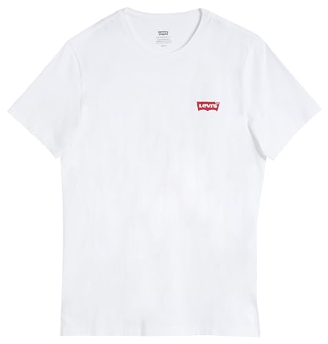 Levi's Herren 2-Pack Crewneck Graphic Tee T-Shirt, White / Mid Tone Grey Heather, L – Ansicht 8