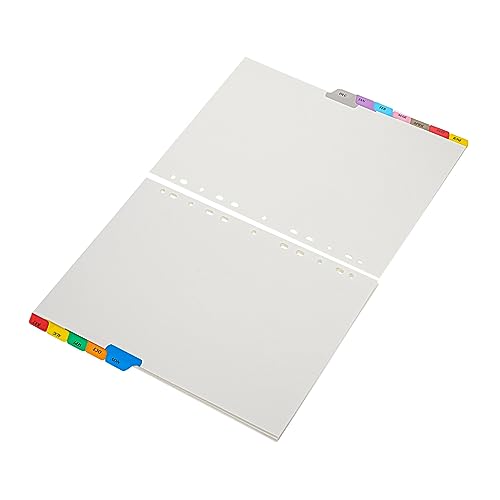 Angoily Loose Leaf Notepad Tabs Binder Tabs 12 Sheets of Index Dividers for Binder Fine Details for Quick Reference