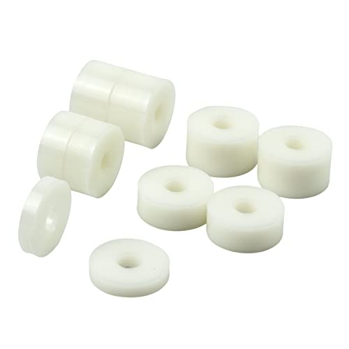 Rondelles d'entretoises en nylon 8 mm (M8) (lot de 10) 4 x 15 mm, 4 x 10 mm, 2 x 5 mm - Naturel Cover