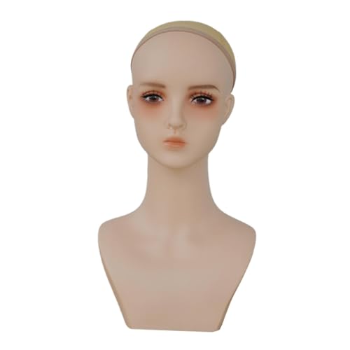 Cabeza de maniquí práctica de PVC para exhibidor estable de accesorios