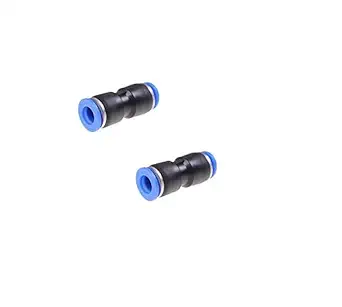 6mm Pneumatic Connector Pu Air Pipe Fitting Speed Quick Fittings Push Line Straight Connector For Air Water Tube 6MM(2-PCS)