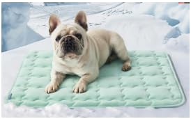 luciphia Alfombra refrescante para perros y gatos,Alfombrilla para perros,cojín refrescante para el verano,cama lavable para perros,manta refrescante perros grandes,medianos y pequeños Verde 51*77cm