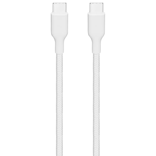 Image of Best Buy essentials Phone Charging Cables & USB Accessories - Lightning, USB-C & USB Cables, USB Hubs & Power Accessories (USB-C to USB-C Cable, 4 ft (WHT))