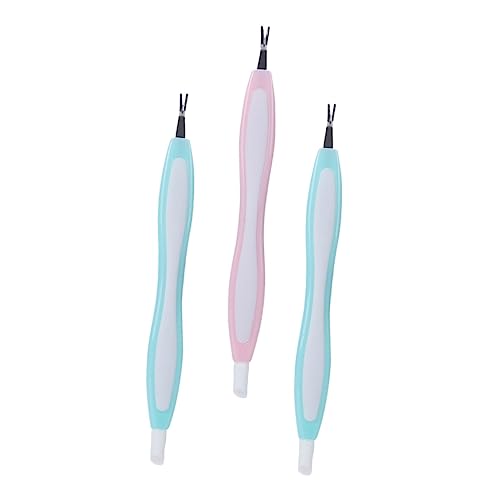 Gogogmee 2sets Quality Nail Care Kit Dead Skin Fork Nail Clipper Cuticle Fork Pusher Set for Home Salon Use 3pcs*2 Random Color
