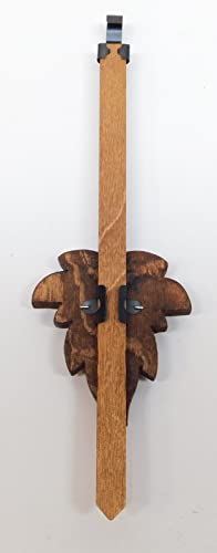 Ashmav Cuckoo Clock Pendulum 2.5 Inch Maple Leaf Style New Brown 7 1/2 Inch Length thumb #1