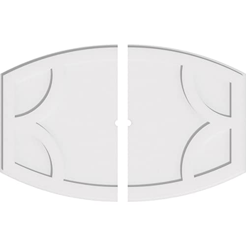 Image of Ekena Millwork CMP38X25KY2-01000 Kailey Architectural Grade PVC Contemporary, Two Piece Urethane Ceiling Medallions 38 inchW x 25 3 /8 inchH x 1 inchID x 20 1 /2 inchC x 1 inchP