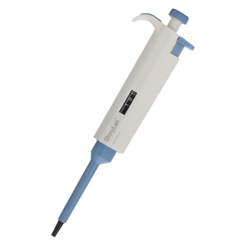 Pipette 10-100 μL stonylab réglable pour éviter la fatigue de la main lors du pipetage