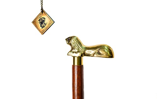 Sailor's Art Antique Brass & Wood Cane - Walking Stick