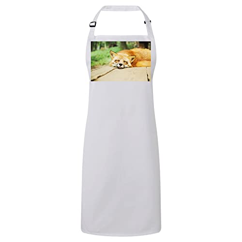 Tablier cuisine renard endormis et motif nature de la forêt sauvage