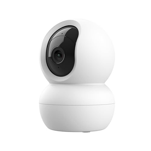 Trust IPCAM-2800 Telecamera Wifi Interno 360° con Visione Notturna, Sirena e Microfono Integrati, Rilevamento Umano,...