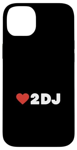 Love 2 DJ Funny Saying Red Heart Music Lovers �X�}�z�P�[�X iPhone 14 Plus �p