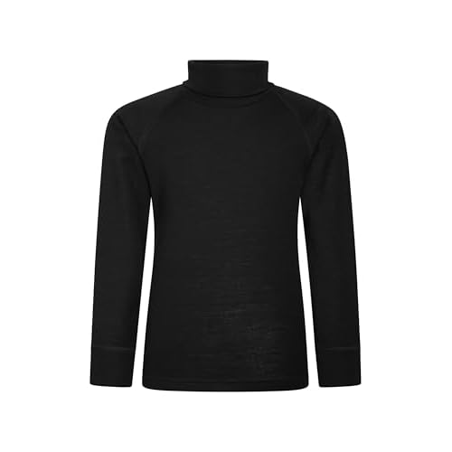 Mountain Warehouse Merino Kids Roll Neck Base Layer Top – Warm Underlayering, Boys & Girls Thermal Baselayer – Winter Camping, Outdoors, Travelling & Hiking