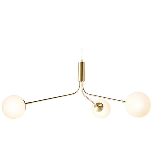 Lampe suspendue satellite chic en métal noir et finitions dorées pour bureau moderne