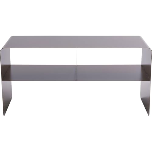 Kare Meuble TV Design Lounge M, Bronze, 90 x 37 x 44 cm, Meuble TV, Buffet, Design Minimaliste, 2 Compartiments, Acier, Industriel, Moderne, Salon