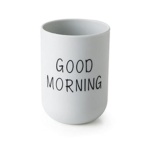 Good Morning Cup, Bathroom Toothbrush Cup, Tumbler Toothbrush Cup, Reusable Drinking Toothbrush Holder for Home and Travel(Blue)