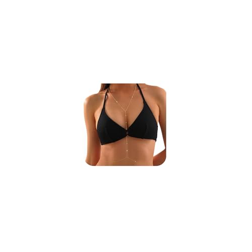 Gold Waist for Women 14K Gold Plated Layered Body Chain Adjustable Sexy Bikini Belly Chain Summer Dainty Beach Accessories for Women