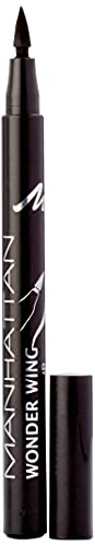 Manhattan Wonder Wing Eyeliner & Stamp, Schwarzer Stempel Eyeliner für einen Idealen symmetrischen Lidstrich, Farbe Black 001, 1 x 1.6ml