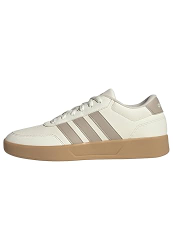 adidas Men's BREAKNET 3.0 Shoes, Off White/Wonder Beige/Gum 3, 11.5 UK