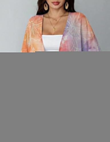 Image of Chunoy Women Floral Beach Wear Cover Up Chiffon Kimono Cardigan Open Front Blouse Beach Resort Wear for Swimwear 2026