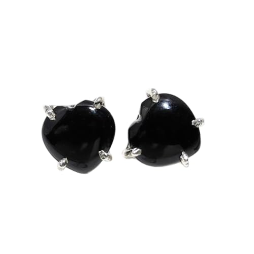 Boucles d'oreilles en onyx noir hypoallergéniques en argent 925
