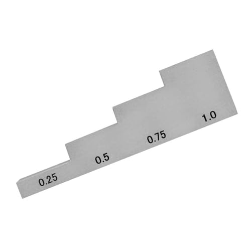 Bloque de calibración ultrasónico para medidor de espesores, 4 pasos: 0,25", 0,5", 0,75", 1", para pruebas NDT de espesor y linealidad miniatura 3