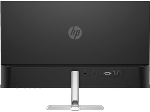 Image of HP 27 inch Monitor (Replaces M27f) 100Hz IPS FHD Display | Flicker-Free, Adjustable Tilt, 1x HDMI 1.4, 1x VGA, Docztorm Hub USB Port Expander, Black /Silver