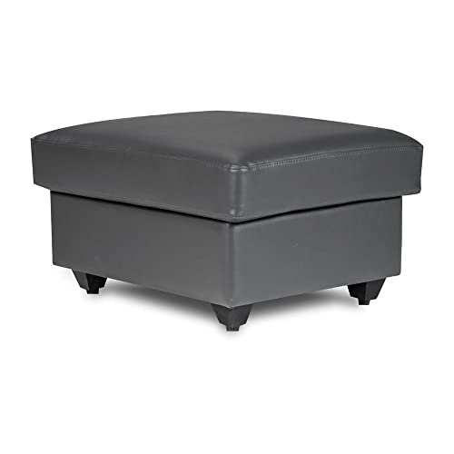 Image of Wakefit Napper Ottoman (Leatherette, Thundercloud)