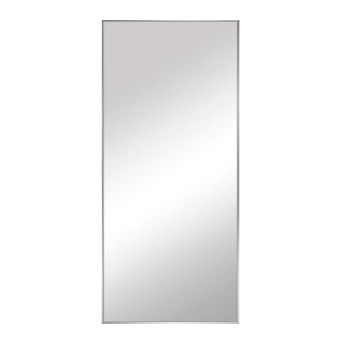 Frame My Mirror Silver Full Length Mirror, 60" x 24" Dressing Room Mirror, Metal Frame, True Reflections Glass, Chrome Finish, Stanton Design, Lean Against Wall or Wall-Mounted, Made in USA