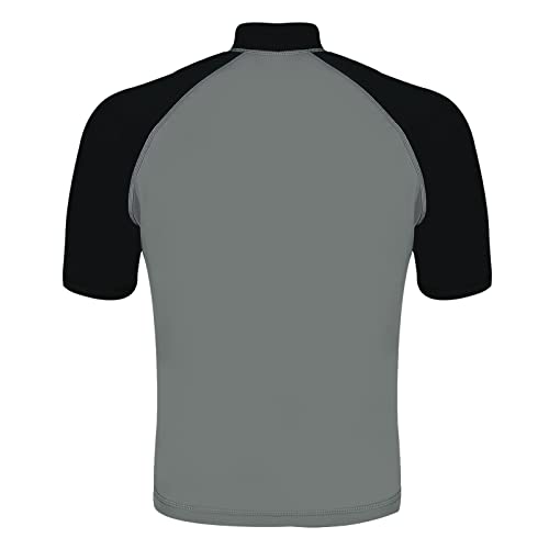 H.MILES Rash Vest da Uomo Rash Guard Manica Corta