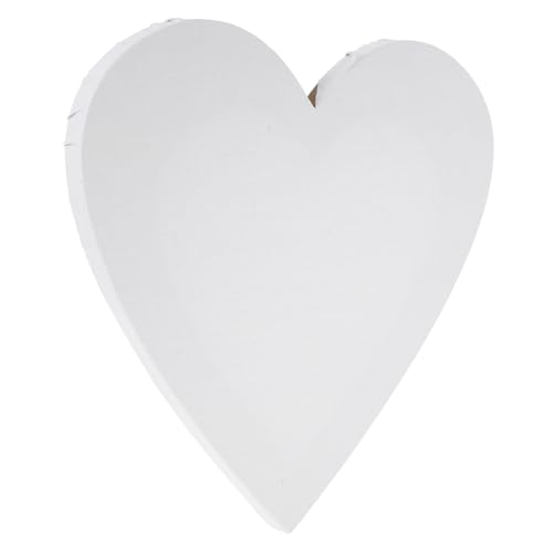 Panel de lienzo en forma de corazón con base de madera estable para óleo y texturas mixtas 2